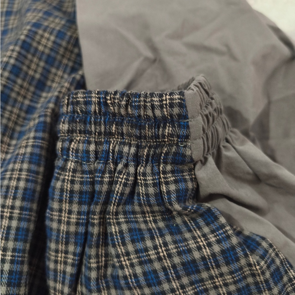 Acne Studios Stockholm 1996 Plaid Pullover Jacket in Navy & Gray - Picture 7 of 9